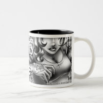 Jeanie, monochrome logo mug mugs