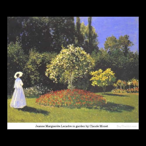 Jeanne Marguerite Lecadre in garden by Claude Mone Posters