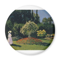 Jeanne-Marguerite Lecadre in the Garden (1866) magnets