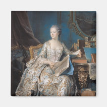 Jeanne Poisson  the Marquise de Pompadour, 1755 Fridge Magnet