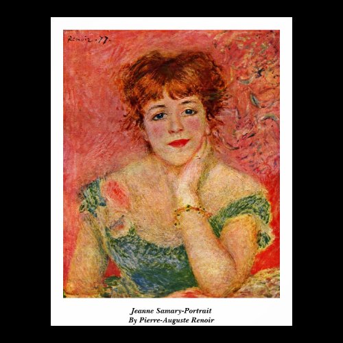 Jeanne Samary-Portrait By Pierre-Auguste Renoir Poster