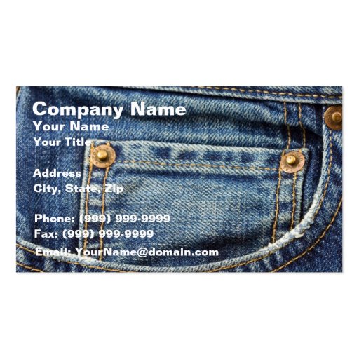 Jeans Business Cards
