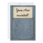 Jeans Pocket BBQ Invitations