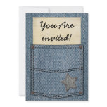 Jeans Pocket Party Invitations