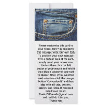 Jeans Personalized Rack Card