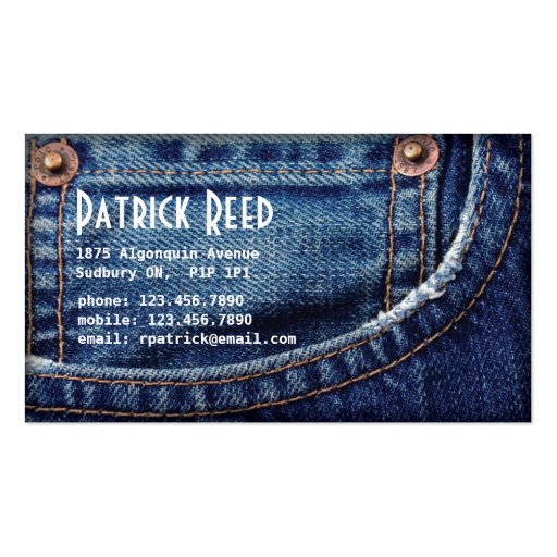 Jeans - Style C Business Cards
