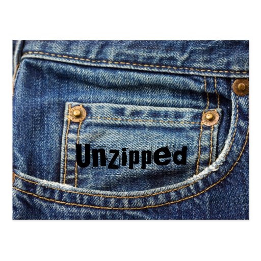 woman unzipped jeans