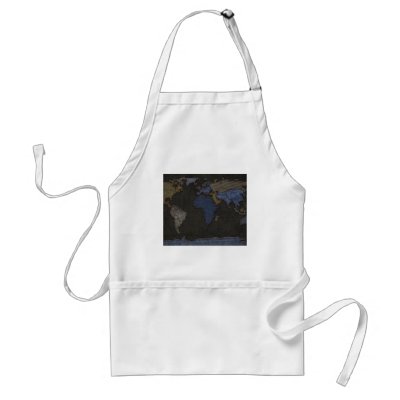 Jeans World Map (No labels) Aprons by vladstudio