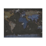 Jeans World Map Post Card