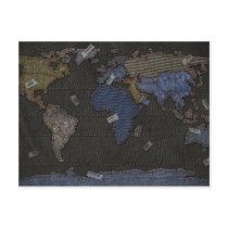 Jeans World Map postcards