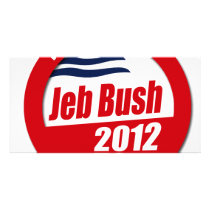 Jeb Bush 2012 button Personalized Photo Card
