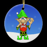 Jed the Twisted Elf ornaments