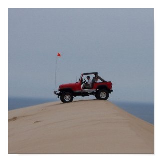 Jeep at the Dunes Poster print