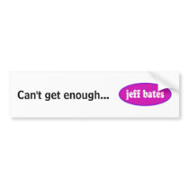 Jeff Bates Pink Bumper Sticker bumper stickers