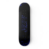 jeff blue lightning laser star custom skateboard