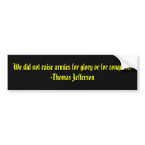 Jefferson-Armies bumper stickers
