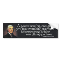 Jefferson: Beware of Big Government bumper stickers