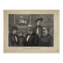 Jefferson Davis and Family Lithograph Print posters