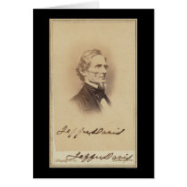 Jefferson Davis Signed Card 1860