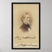 Jefferson Davis Signed Card 1860 Posters