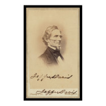 Jefferson Davis Signed Card 1860 posters