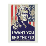Jefferson End The Fed Postcards