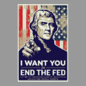 Jefferson End The Fed Poster posters