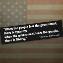 Jefferson: Liberty vs. Tyranny bumper stickers
