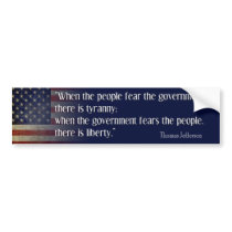 Jefferson: Liberty vs. Tyranny bumper stickers