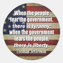 Jefferson: Liberty vs. Tyranny Stickers