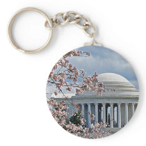 Jefferson Memorial - Cherry Blossoms Keychains