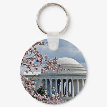 Jefferson Memorial - Cherry Blossoms keychains