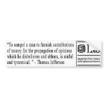 Jefferson Quote bumper sticker