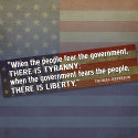 Jefferson Quote: Liberty vs. Tyranny bumper stickers