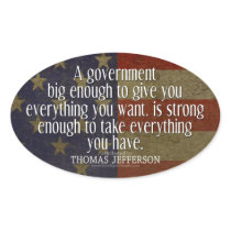 Jefferson Quote on Big Government stickers