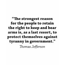Jefferson: RIGHT TO BEAR ARMS t-shirts