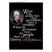 Jefferson Tyranny-Liberty Quote Greeting Cards