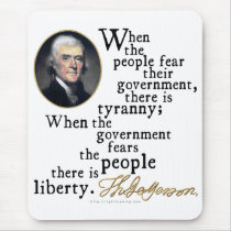 Jefferson Tyranny-Liberty Quote mousepads by rightleaning Jefferson Tyranny-Liberty Quote mousepads