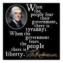 Jefferson Tyranny-Liberty Quote posters