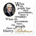 Jefferson Tyranny-Liberty Quote posters