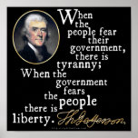 Jefferson Tyranny-Liberty Quote Print
