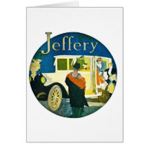 Jeffery Automobiles Advertisement Greeting Card