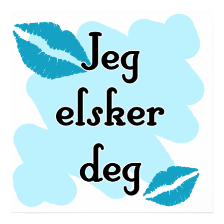 Jeg elsker deg - Norwegian - I love Poster