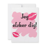 Jeg elsker dig - Danish I love you Invite