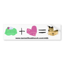 Jello + Love = Kitty Bumper Sticker bumper stickers by toribeth Jello + Love = Kitty Bumper Sticker bumper stickers