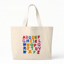 Jelly alphabets canvas bags