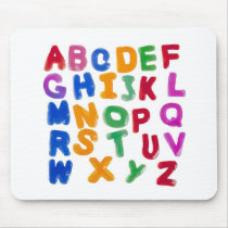 Jelly alphabets mouse pad