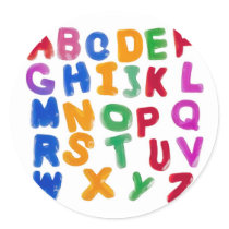 Jelly alphabets stickers