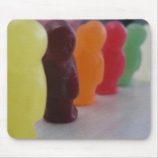 Jelly babies on parade mousepad