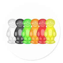 Jelly Baby Gang Round Sticker